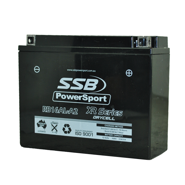 Load image into Gallery viewer, MOTORCYCLE AND POWERSPORTS BATTERY (YB16AL-A2) AGM 12V 16AH 270CCA BY SSB HIGH PERFORMANCE
