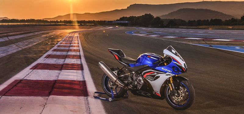 Load image into Gallery viewer, 2027 Suzuki GSX-R 1000 R 40th Anniversary Edition - Pearl Vigor Blue/Pearl Tech White
