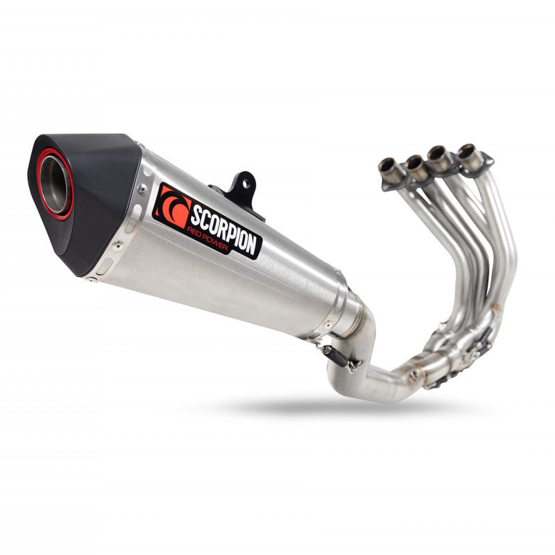 Load image into Gallery viewer, Ninja ZX-25R Serket Taper Full System Brushed Stainless Steel 2020-2022
